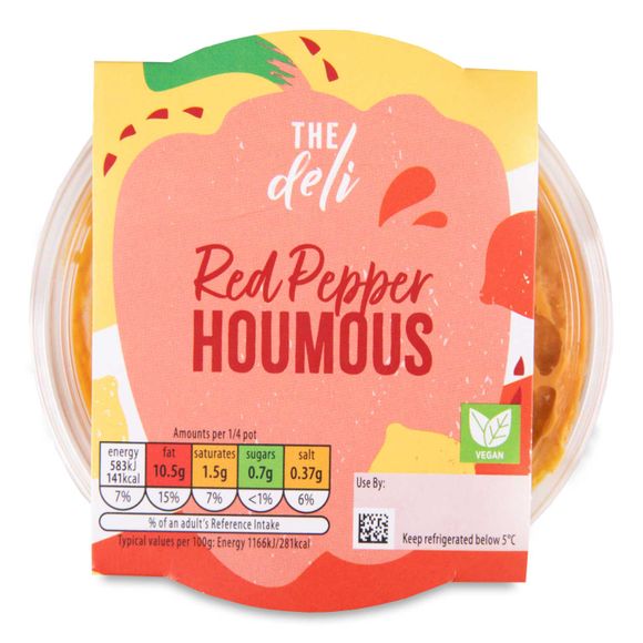 Red Pepper Houmous 200g The Deli